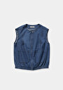 thumb-Regular Fit     Kadın Mid İndigo Denim Yelek
