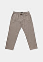 thumb-Regular Fit Orta Bel Düz Paça Erkek Bej  Pantolon