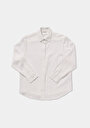 thumb-Boyfriend Fit Shirt Neck Jakarlı Kadın Beyaz Uzun Kol Gömlek