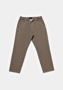 thumb-Regular Fit Orta Bel Düz Paça Erkek Bej  Pantolon