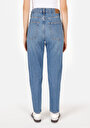 thumb-Boyfriend Fit   Kadın Mid İndigo Denim Jean Pantolon