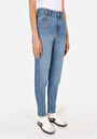 thumb-Boyfriend Fit   Kadın Mid İndigo Denim Jean Pantolon