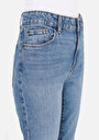 thumb-Boyfriend Fit   Kadın Mid İndigo Denim Jean Pantolon