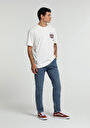 thumb-Slim Fit   Erkek Mid İndigo Denim Jean Pantolon