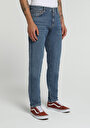 thumb-Slim Fit   Erkek Mid İndigo Denim Jean Pantolon