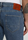 thumb-Slim Fit   Erkek Mid İndigo Denim Jean Pantolon