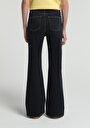 thumb-Flare Fit   Kadın Blue Black Denim Jean Pantolon