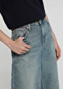 thumb-Baggy Tapered Fit   Kadın Green Cast Denim Jean Pantolon