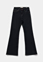 thumb-Flare Fit   Kadın Blue Black Denim Jean Pantolon