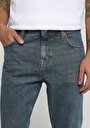 thumb-Straight Fit   Erkek Mid İndigo Denim Jean Pantolon