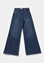thumb-Super Wide Leg Fit   Kadın Mid İndigo Denim Jean Pantolon