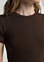 thumb-Slim Fit   Kadın Kahverengi  Tişört