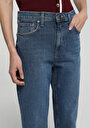 thumb-Mom Fit   Kadın Mid İndigo Denim Jean Pantolon
