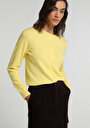 slim-fit-yuvarlak-yaka-duz-kadin-sari-hirka