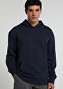 relaxed-fit-kapusonlu-duz-erkek-lacivert-sweatshirt